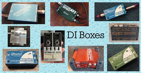 different di boxes for acoustic and electric|di box sound effects.